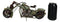 American Military US Army Classic Retro Camo Chopper Bike Motorcycle Figurine