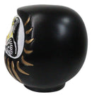 Black Talisman of Stability Japanese Zen Daruma Figurine With Unpainted Eyes