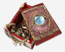 Celtic Knotwork Eye Of The Dragon With Scales Red Trinket Book Box Figurine
