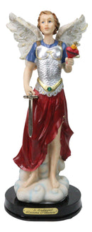 Archangel Saint Zadquiel Holding Dagger Figurine With Base 12" Angel Of Mercy