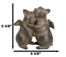 Rustic Country Hog Heavens Whimsical Angel Winged Pig Couple Dancing Figurine