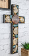 Rustic Western Colorful Pebbles With Bible Scriptures Faith Hope Love Wall Cross