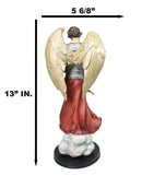 Large Catholic Christian Archangel Saint Jehudiel Laudation Of God Figurine 13"H
