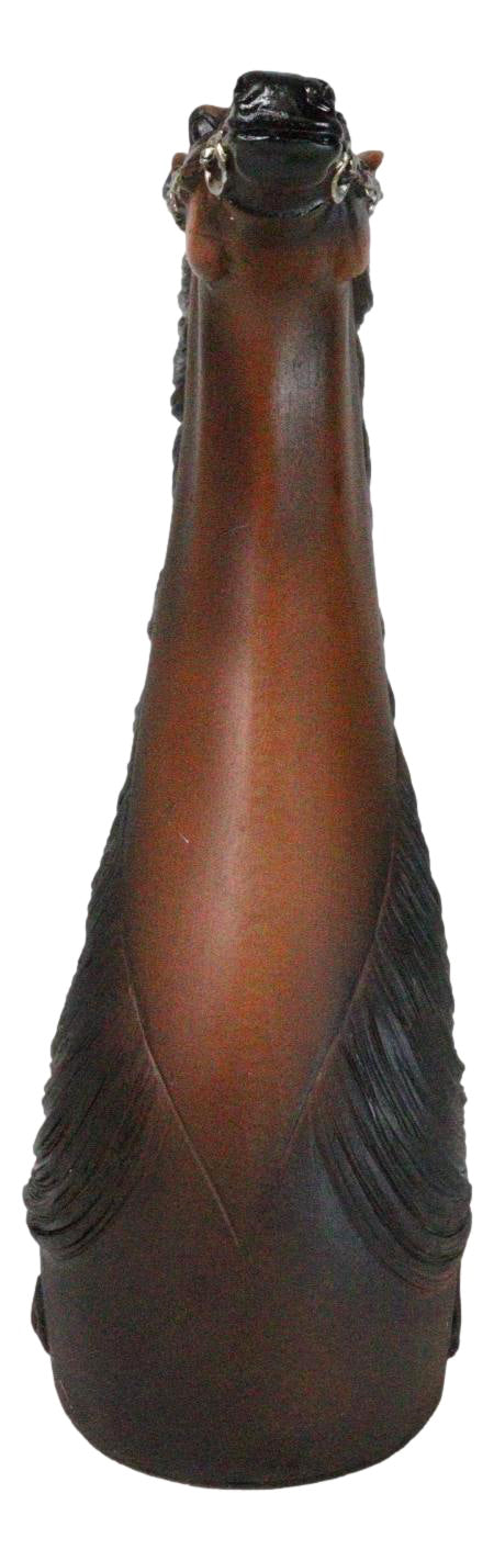 Rustic Western Country Chestnut Horse Decorative Vase Figurine Floral Planter