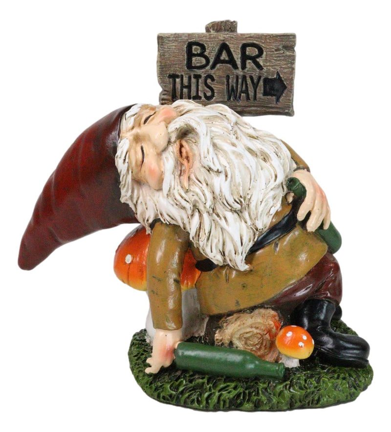 Set of 3 Forest Mischief Bad Naughty Gnomes Drunk Peeing and Pranking Figurines