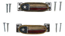 Set Of 2 Western Texas Lone Star Flag Drawer Cabinet Door Bar Pull Knobs Accent