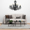 Large Modern Black Iron Ornate French Scroll 18 Arms Chandelier Pendant Lamp