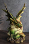 Forest Ent Greenman Dendritic Dragon Hatchling Emerging From Egg Shell Figurine