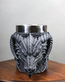 Faux Stone Gothic Horned Dragon Gargoyle Behemoth 16oz Coffee Mug Tankard Cup
