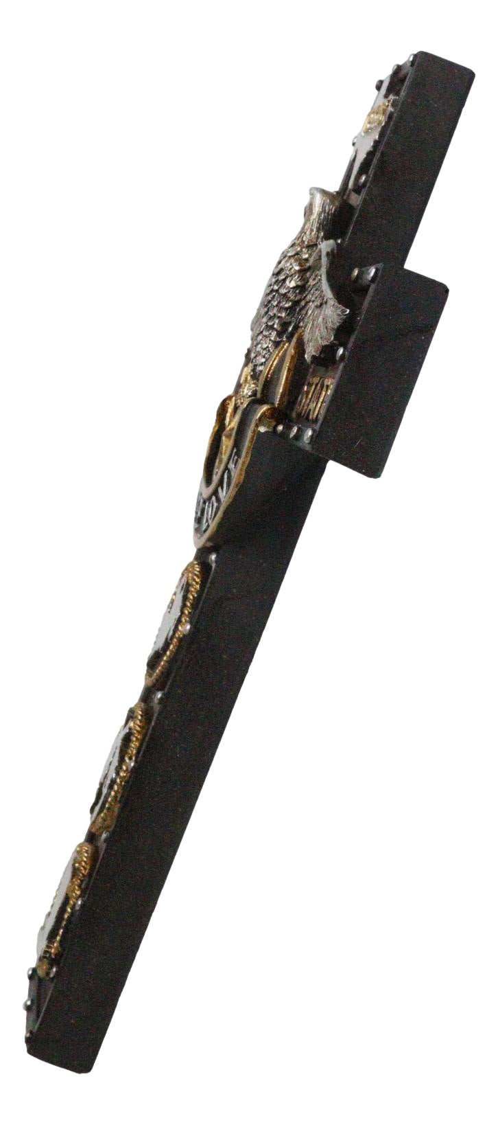 Western Rodeo Cowboy Pistols Spur Boots Texas Lone Star State Eagle Wall Cross