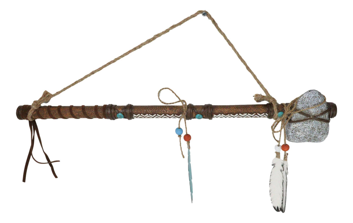Native American Sioux Indian Tribal Warrior Faux Tomahawk Axe Wall Art Sculpture