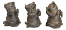 Rustic Country Angel Winged Pigs in See Hear Speak No Evil Poses Figurines Set