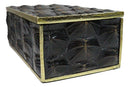 Realistic Faux Turtle Shell Print With Gold Trim Large Jewelry Trinket Box 10"L
