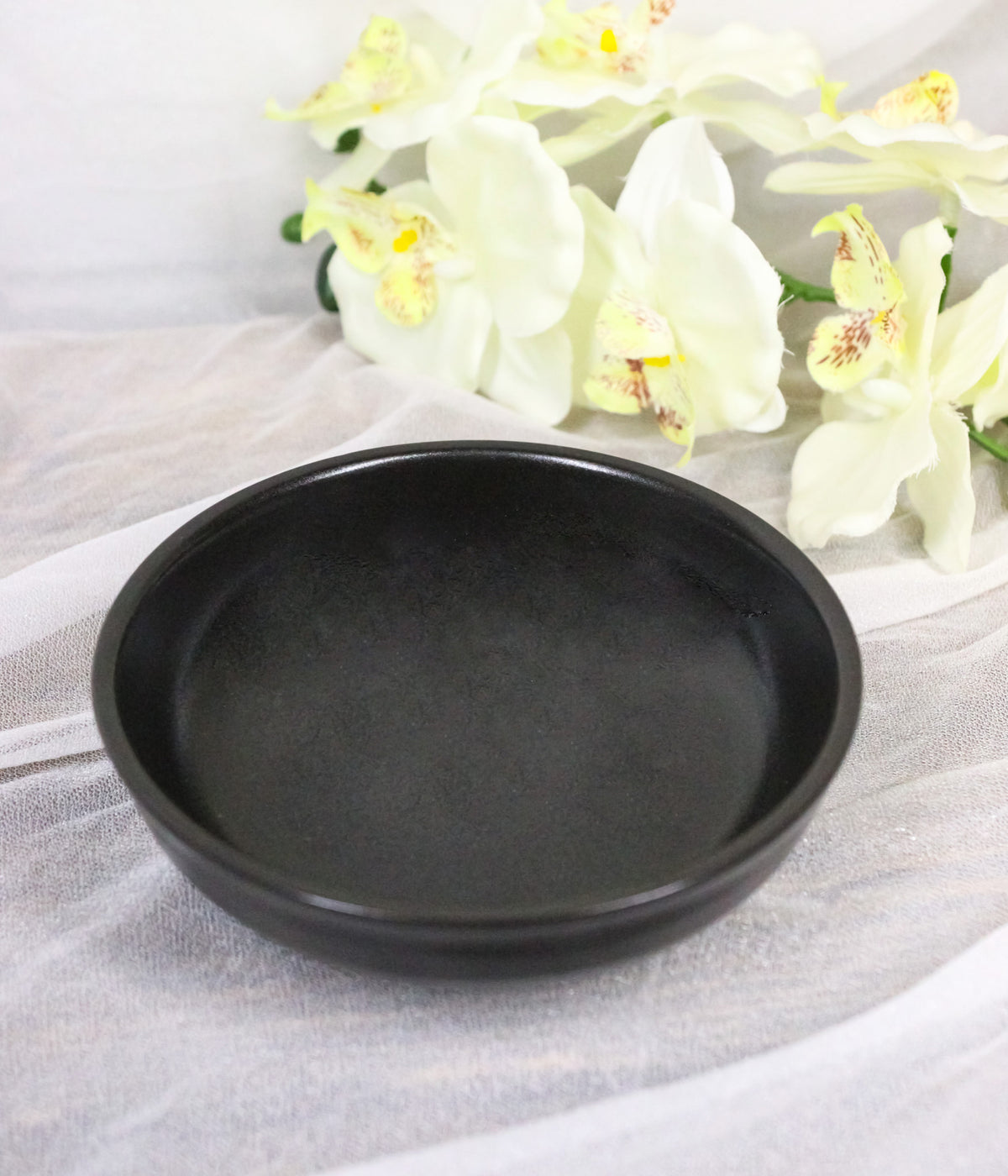 Pack Of 6 Kokuyo Black Ceramic Collection Shallow Bowl Or Deep Plates 10oz