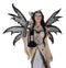Large 4 Ft Spell Caster Winter Fairy With Dragon And Solar LED Lantern Statue