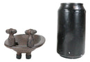 Cast Iron Rustic Bronze Bathtub With 2 Spouts Miniature Jewelry Dish Tray 6"L