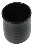 Pack Of 6 Modern Minimalist Black Kokuyo Glazed Ceramic Yunomi Tea Cups 9oz