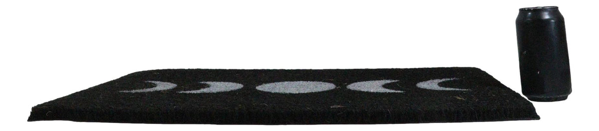 Moon Phase Triple Moon Goddess Black Coir Coconut Fiber Floor Mat Doormat