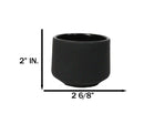 Gray Blue Modern Cylindrical Japanese Tetsubin Style Cast Iron Tea Cups Set of 4