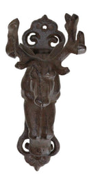 Rustic Western Forest Stag Elk Deer Head Cast Iron Door Knocker Cabin Lodge