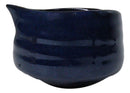 Glossy Navy Blue Ceramic Japanese Matcha Green Tea Bowl Whisk & Scoop Set