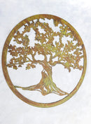 Green 24"D Oversized Celtic Tree of Life Medallion Metal Wall Circle Plaque