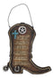 Western Cowboy Boot With Spur Horseshoe And Ropes Bible Scripture Wall Decor