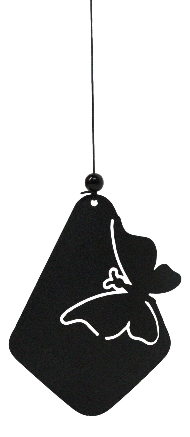 Monarch Butterlfy Cylindrical Steel Metal Filigree Hanging Solar Wind Chime