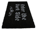 Enter The Dark Side Wicca Skull Black Coir Coconut Fiber Floor Mat Doormat