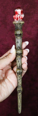 Wizard Red Crystal Tree Ent Skulls Cosplay Wand 9.5" Accessory Fantasy Decor