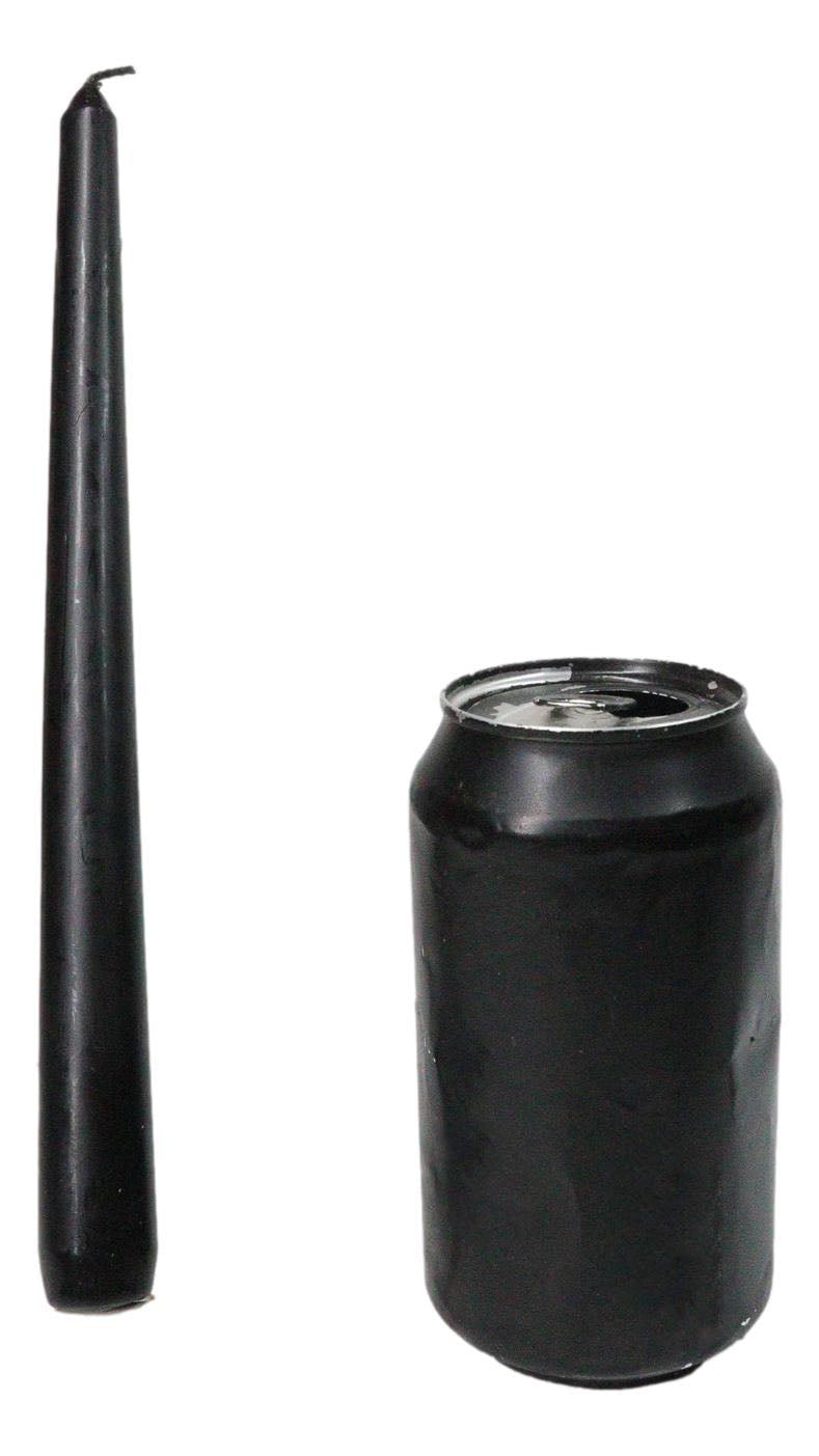 Pack of 8 Witchcraft Ritual Spell Vampire Blood Black Red Taper Candles 10"