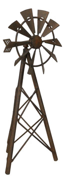 Rustic Country Farm Agricultural Windmill Outpost Wind Spinner Cast Iron Metal