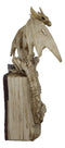 Skeleton Bone Dragon On Spell Book Of The Dead Skull Mummy LED Light Figurine
