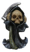 Set Of 3 See Speak And Hear No Evil Grim Reaper Skeleton With Scythe Figurines