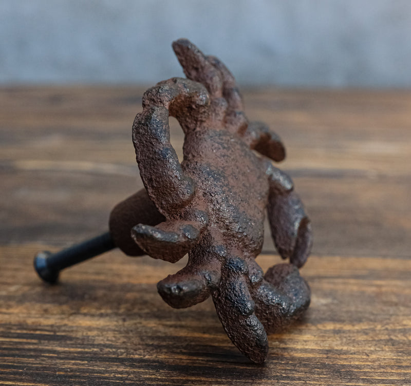Set Of 4 Cast Iron Rustic Marine Sea Crab Drawer Cabinet Door Knobs Hardware