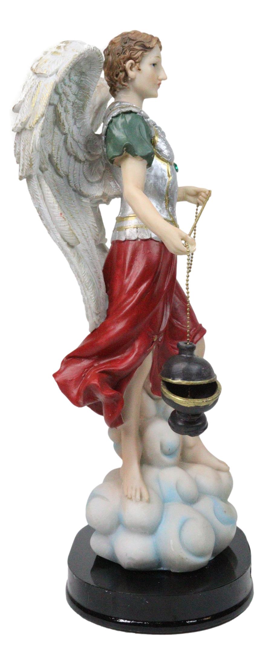 Archangel Saint Jofiel Carrying Censer Figurine With Base 12"H Angel Of Wisdom