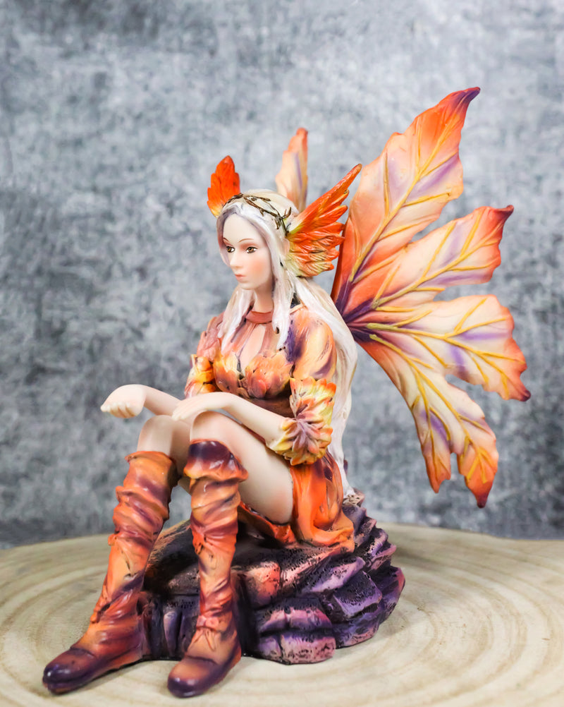 Goddess of Fire Elemental Pixie Fairy in Ember Pyre Dress Sitting Figu Ebros Gift Goddess of Fire Elemental Pixie Fairy in Ember Pyre Dress Sitting Figu Ebros Gift