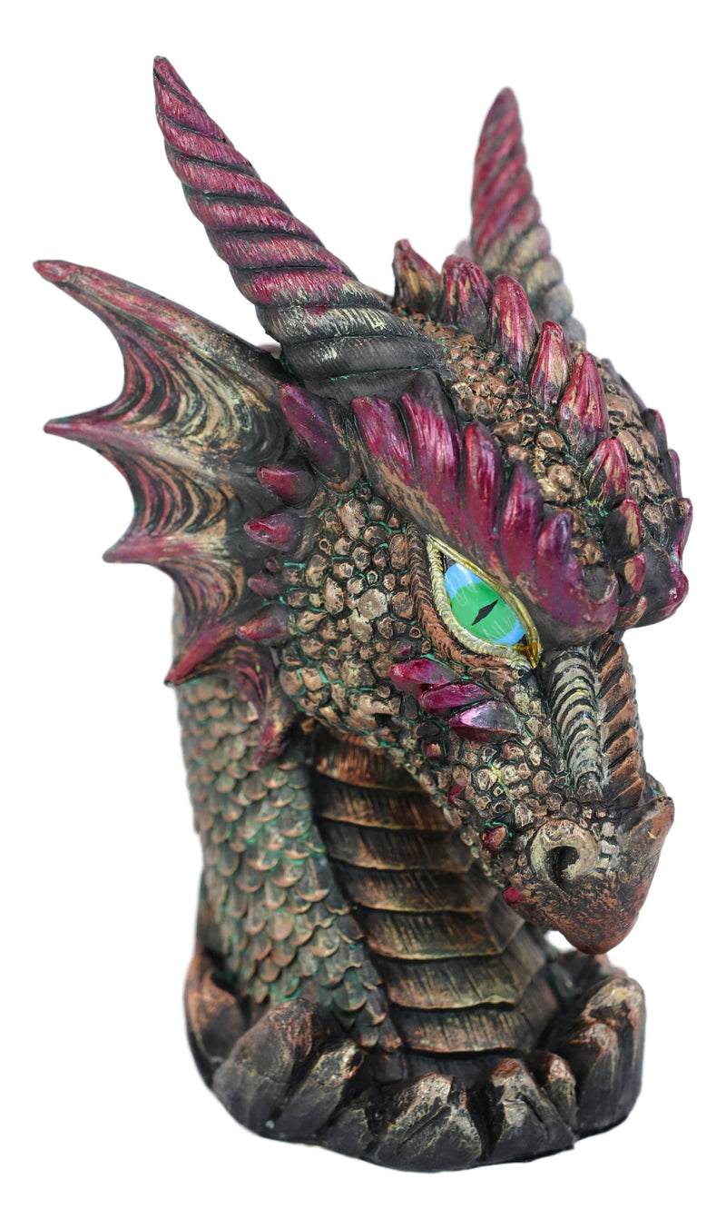 Ebros Gift Medieval Dragon Head Bust Resin Figurine Decorative Home Decor Statue
