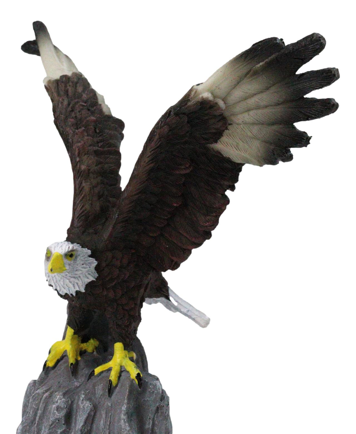 American Pride Bald Eagle with Open Wings by Rocky Cliff Ledge Figurine 5.75"H