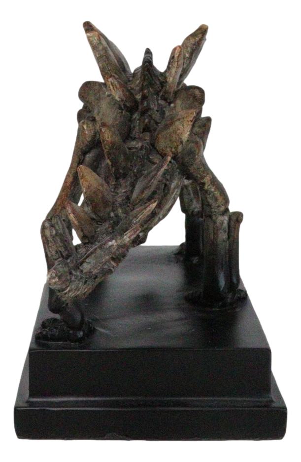 Faux Taxidermy Stegosaurus Dinosaur Fossil Figurine On Museum Display Base Stand
