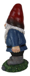 Feisty Rude Go Away! Gnome Dwarf Flipping The Bird Middle Finger Figurine 13"H