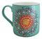 Green Anahata Heart Chakra Zen Flower Of Life Mandala Circle Ceramic Mug Cup