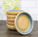 Pack Of 6 Ceramic Ao Nagashi Soy Sauce Oil Condiment Round Dishes Bowls 1.5Oz