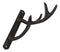 Set of 2 Cast Iron Vintage Western Rustic Deer Antlers Multi Point Wall Hooks