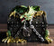 Gold Green Treasure Dragon Guarding Pirate Chest Decorative Jewelry Trinket Box