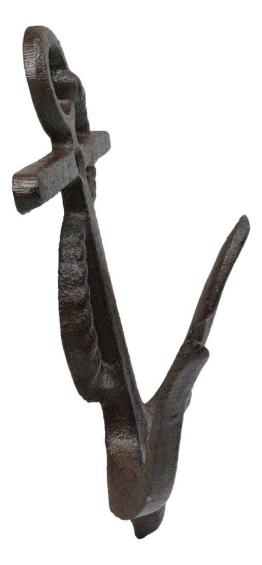 Set Of 4 Cast Iron Rustic Marine Sea Sailor Ship Anchor Double Wall Coat Hooks