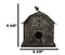 Rustic Western Vintage Bird Atop A Cozy Farm Barn House Shed Metal Birdhouse