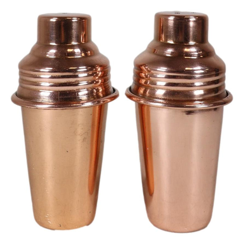 Transitional Modern Chic Style Stainless Steel Copper Finish Salt Pepper Shakers