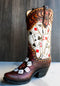 Rustic Western Gambler Casino Poker Cards Dice Cowboy Boot Vase Planter Figurine