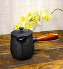 Kyusu Style Side Handle Hobnails Cast Iron Teapot 18oz With Enameled Interior